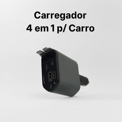 Carregador 4 em 1 p/ Carro