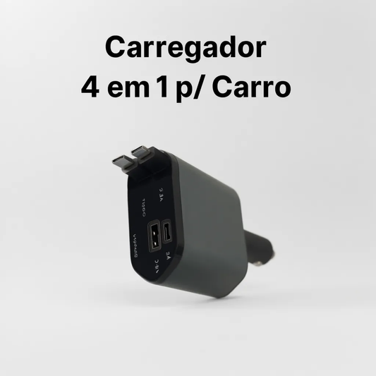 Carregador 4 em 1 p/ Carro